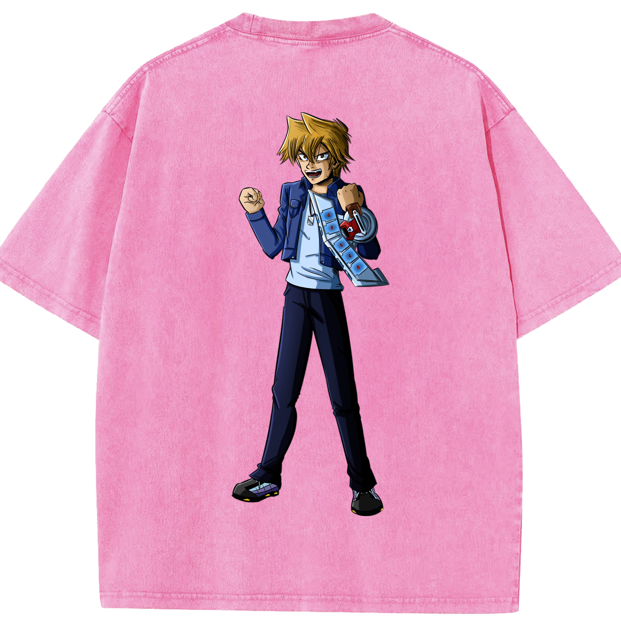 （画像用） 遊☆戯☆王 Yu-Gi-Oh! 綿100% ヴィンテージ風 半袖Tシャツ（背面プリント）